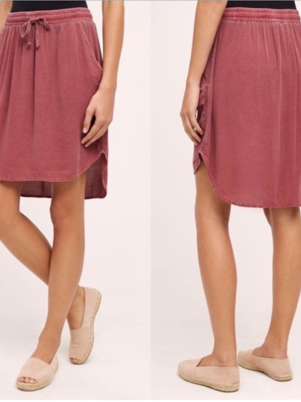 Saturday Sunday Mauve/Dusty Rose 100% Rayon Skirt